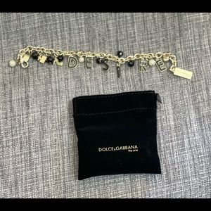 Dolce & Gabbana The One “Desire” Black & Gold Charm Bracelet!